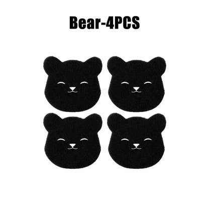 9PCS Pet Hair Remover Bear Shape Laundry Ball Washing Machine Lint Catcher Reusable Clothes Sofa Cat Dog Hair Cleaning Sponge