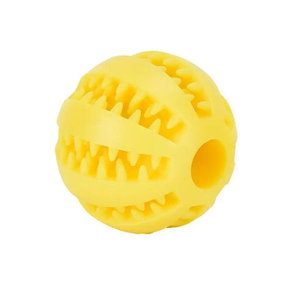 Interactive Dog Toy Ball - Rubber Chew Ball for Puppies Pet Tooth Cleaning Feeder Silicone Treat Ball for Cats And Dogs