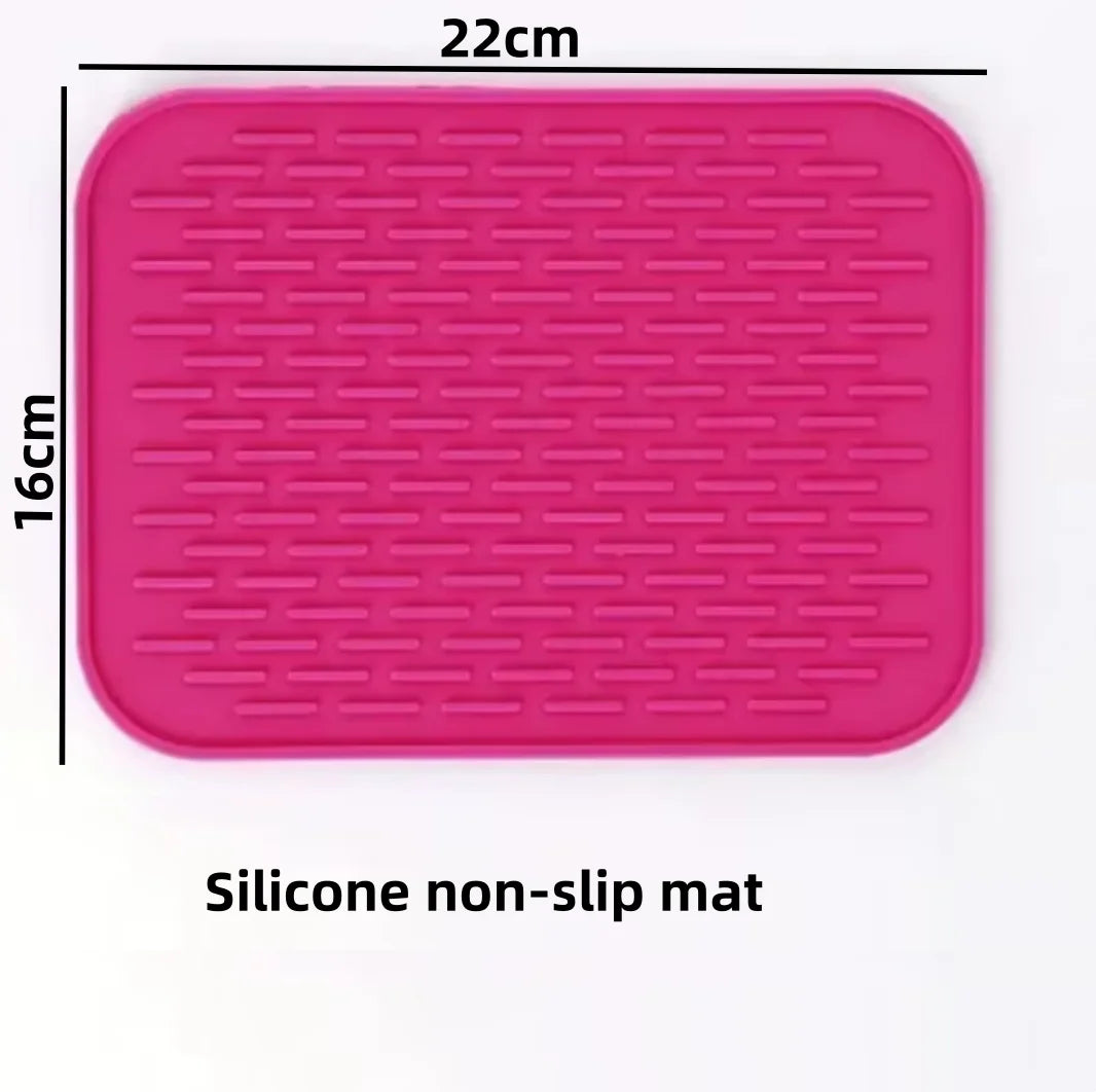 Pet Feeding Mat, Waterproof Placemat for Dog & Cat Food & Water Bowls, Quick-Dry Rubber Backing