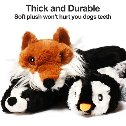 New 45cm Simulated Animal Holster No Stuffing with Squeakers Dog Chew Toy Durable Plush Crinkle Pet Squeak Toys Pet Supplies