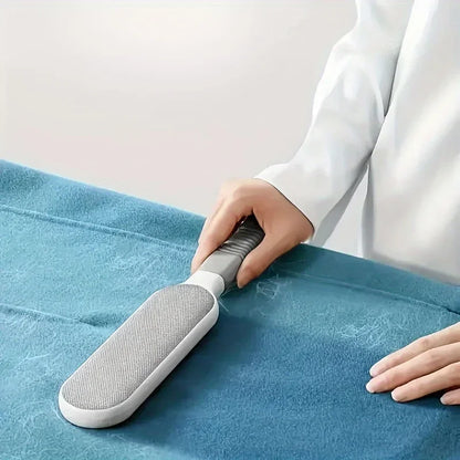 Reusable dust removal brush, double-sided pet hair remover, manual electrostatic adhesive brush, durable polypropylene material